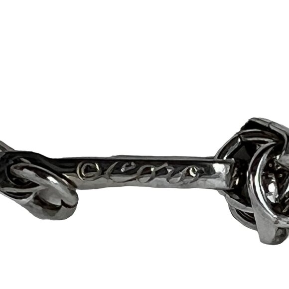 Vintage Coro Necklace Textured Brushed Silver Tone 1950s Classic Choker - Picture 5 of 9